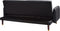 SENJA - Slaapbank 3-zits - Zwart - Kunstlinnen