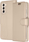 Accezz Hoesje Geschikt voor Samsung Galaxy S21 Hoesje Met Pasjeshouder - Accezz Wallet Softcase Bookcase - goud
