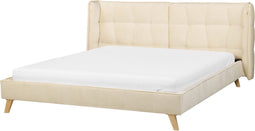SENLIS - Tweepersoonsbed - Beige - 160 x 200 cm - Fluweel