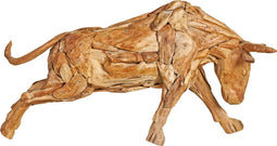 SenS-Line - Decoratief Standbeeld Bull - Teakhout - Bruin