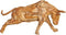 SenS-Line - Decoratief Standbeeld Bull - Teakhout - Bruin