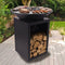 Sens-Line - Evi bbq firepit - 80x80x92cm - Zwart