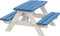 SenS-Line - Kindertafel Mickey Blauw/Wit - Picknicktafel Voor buiten - FSC 100 % Grenenhout- L 90 x B 90 x H 55 cm