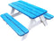 SenS-Line - Kindertafel Mickey Blauw/Wit - Picknicktafel Voor buiten - FSC 100 % Grenenhout- L 90 x B 90 x H 55 cm