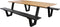 Sens-Line - Lorenzo Picknicktafel 180cm - Bruin - Aluminium