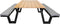 Sens-Line - Lorenzo Picknicktafel 180cm - Bruin - Aluminium
