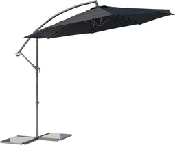 SenS-Line - Parasol Menorca Zweefparasol - Ø300 cm - 8-ribs - Polyester - Zwart