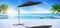 SenS-Line - Parasol Menorca Zweefparasol - Ø300 cm - 8-ribs - Polyester - Zwart