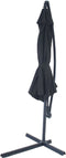 SenS-Line - Parasol Menorca Zweefparasol - Ø300 cm - 8-ribs - Polyester - Zwart