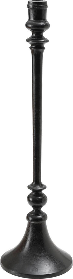 PTMD Layna Kandelaar - H54 x Ø15 cm - Set van 2 - Aluminium - Zwart