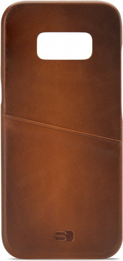 Senza Desire Leather Cover with Card Slot Samsung Galaxy S8+ Burned Cognac