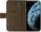 Senza Desire Leren Bookcase Hoesje - Geschikt voor iPhone 11 Pro Max - Burned Olive