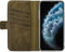Senza Desire Leren Bookcase Hoesje - Geschikt voor iPhone 11 Pro Max - Burned Olive