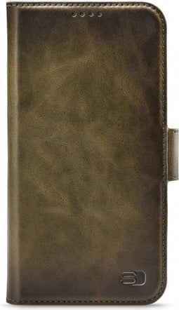 Senza Desire Leren Bookcase Hoesje - Geschikt voor iPhone 11 Pro - Burned Olive
