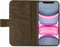 Senza Desire Leren Bookcase Hoesje - Geschikt voor iPhone 11 Pro - Burned Olive