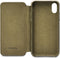 Senza Desire Skinny Leren Bookcase Hoesje - Geschikt voor iPhone XS / X - Burned Olive