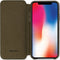 Senza Desire Skinny Leren Bookcase Hoesje - Geschikt voor iPhone XS / X - Burned Olive