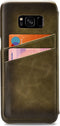Senza Desire Skinny Leren Bookcase Hoesje - Geschikt voor Samsung Galaxy S8 - Burned Olive