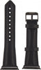 Senza Desire Strap Leren Bandje voor Apple Watch Series 7 (45mm) - Deep Black