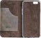 Senza - iPhone 6 / 6s Hoesje - Book Case Raw Seriess Donker Bruin