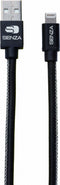 Senza Premium Leren Apple Lightning Kabel 1.5 Meter Zwart