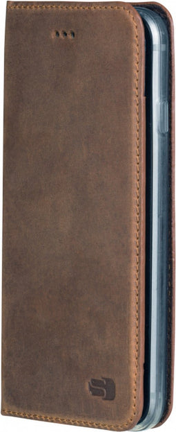 Senza Raw Leather Booklet Apple iPhone 7 Plus/8 Plus Chestnut Brown