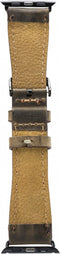 Senza Raw Leren Bandje voor Apple Watch Series 7 (41mm) - Chestnut Brown