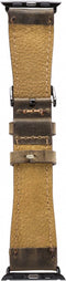 Senza Raw Leren Bandje voor Apple Watch Series 7 (45mm) - Chestnut Brown