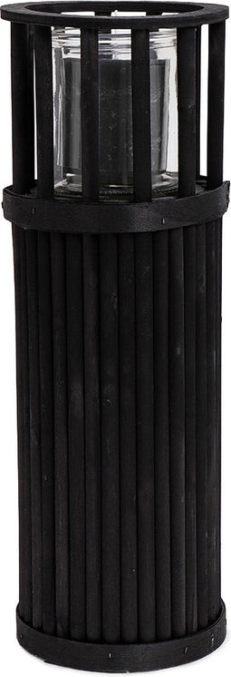 Senza Windlicht Pilaar 40 cm Zwart/Hout