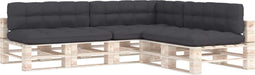 vidaXL - Bankkussens - pallet - 7 - st - antraciet