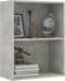 vidaXL - Boekenkast - met - 2 - schappen - 60x30x76,5 - cm - bewerkt - hout - betongrijs