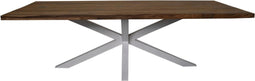 HSM Collection-Rechthoekige Tuintafel-250x100x4-Naturel/Zwart-Teak/Metaal