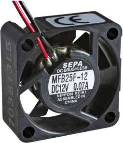 SEPA MFB25F12 Axiaalventilator 12 V/DC 4.2 m³/h (l x b x h) 25 x 25 x 10 mm