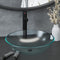vidaXL - Wastafel - met - kraan - en - pop-up - afvoer - mat - gehard - glas