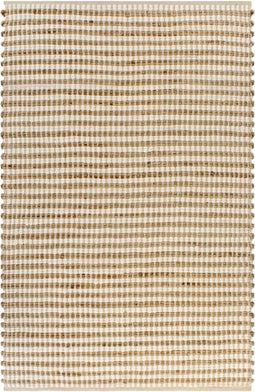 vidaXL - Vloerkleed - 120x180 - cm - handgeweven - jute - naturel - en - wit