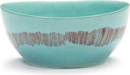 Serax Feast By Ottolenghi Kom Ø16 Azure Swirl Stripes Red