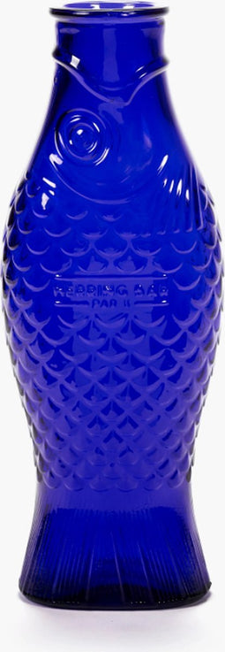 Serax - Paola Navone - Fish & Fish - Fles / Vaas - Glas - kobaltblauw