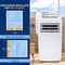SereneLife Air Conditioner, 3-in-1 Draagbare Airconditioner met Ingebouwde Ontvochtigingsfunctie, Mobielei Airco met Ventilatorstand, Afstandsbediening, Compleet Raammontage Uitlaatkit, 9.000 BTU, Wit