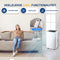 SereneLife Air conditioner, 3-in-1 Draagbare Airconditioner met Ingebouwde Ontvochtigerfunctie, Mobiele Airco met Ventilatorstand, Afstandsbediening, Compleet Raamafvoersysteem, 13k BTU, Wit