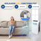 SereneLife Air Conditioner, 3-in-1 Draagbare Airconditioner met Ingebouwde Ontvochtigingsfunctie, Mobielei Airco met Ventilatorstand, Afstandsbediening, Compleet Raammontage Uitlaatkit, 9.000 BTU, Wit