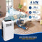 SereneLife Air Conditioner, 3-in-1 Draagbare Airconditioner met Ingebouwde Ontvochtigingsfunctie, Mobielei Airco met Ventilatorstand, Afstandsbediening, Compleet Raammontage Uitlaatkit, 9.000 BTU, Wit