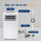 SereneLife Air Conditioner, 3-in-1 Draagbare Airconditioner met Ingebouwde Ontvochtigingsfunctie, Mobielei Airco met Ventilatorstand, Afstandsbediening, Compleet Raammontage Uitlaatkit, 9.000 BTU, Wit