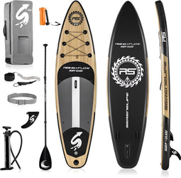 SereneLife Opblaasbaar Stand-Up Paddle Board - Antislip SUP met Peddel, Pomp, Leash en Complete Accessoires - Plezierig Water Paddle Board voor Volwassenen en Jeugd met Stabiel en Brede Ontwerp