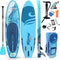 SereneLife Opblaasbaar Stand-Up Paddleboard - Antislip SUP Paddle Board met Peddel, Pomp, Leash en Accessoires - Leuk Opblaasbaar Paddleboard voor Volwassenen en Jeugd