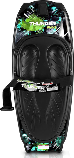 SereneLife SLKB30 Thunder Wave watersport kneeboard - Met strap - Max 1 Persoon - Zwart/Groen - Waterboarding Kniesurfen