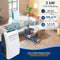 SereneLife SLPAC7EU mobiele 3-in-1 Airco - 7000 BTU/h - 33m² - A - Ontvochtiging+ventilator - Wit - Airconditioner
