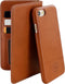 Serenity 2 in 1 Leather Wallet Case Apple iPhone SE 2022/SE 2020/8 Cognac Brown
