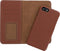 Serenity 2 in 1 Leather Wallet Case Apple iPhone SE 2022/SE 2020/8 Cognac Brown
