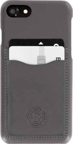 Serenity Dual Pocket Leather Back Cover Apple iPhone SE 2022/SE 2020/8 Discrete Grey