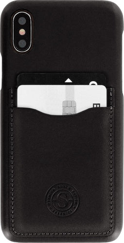 Serenity Dual Pocket Leather Back Cover Apple iPhone X/XS Timeless Black